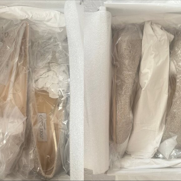 Jimmy Choo | Romy Flat in Platinum Ice / Dusty Glitter - Picture 15 of 15